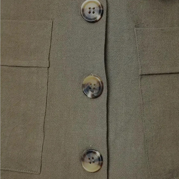 Lulus Jordine Olive Green Button Front Skort size large - Picture 4 of 13